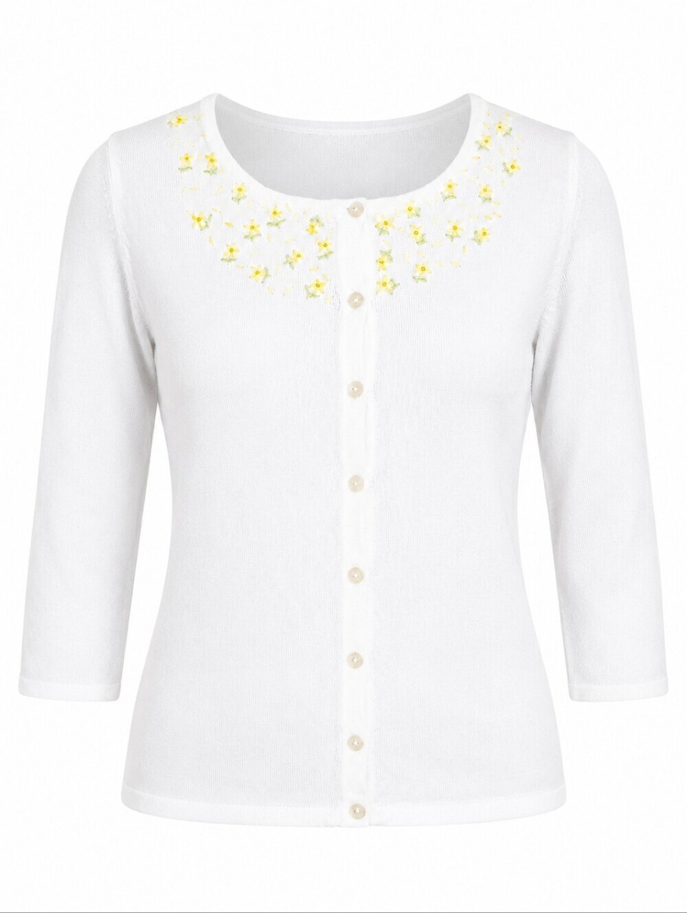 Women's 3/4 Sleeve Cardigan by Principles. Size S, Ivory color - Picture 2 of 15